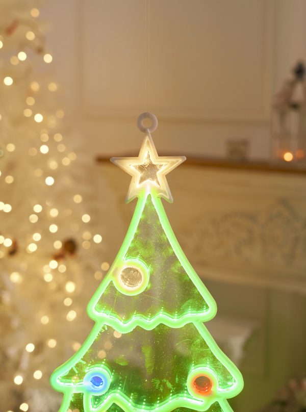 Светодиодная новогодняя фигура елка разноцветный