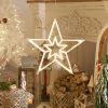 Светодиодная новогодняя фигура звезда теплый белый