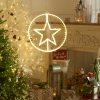 Светодиодная новогодняя фигура звезда теплый белый