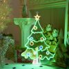 Светодиодная новогодняя фигура елка разноцветный