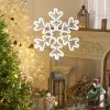 Светодиодная новогодняя фигура снежинка белый