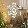 Светодиодная новогодняя фигура снежинка белый