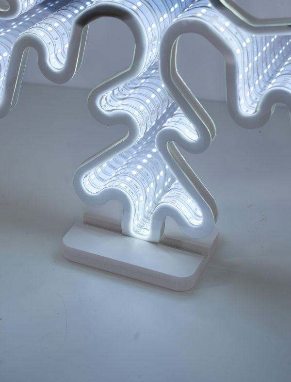 Фигура светодиодная каркасная снежинка 5 ватт зеленый