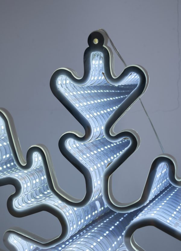 Фигура светодиодная каркасная снежинка 5 ватт зеленый