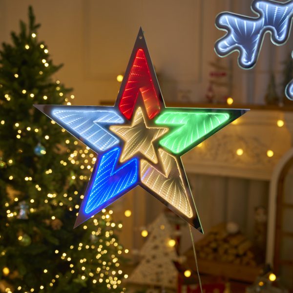 Фигура светодиодная каркасная звезда 5 ватт разноцветный