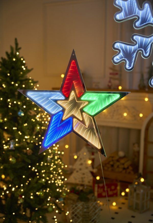 Фигура светодиодная каркасная звезда 5 ватт разноцветный