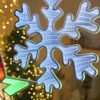 Фигура светодиодная каркасная снежинка 5 ватт зеленый
