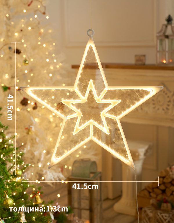 Светодиодная новогодняя фигура звезда теплый белый