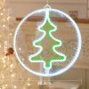 Светодиодная новогодняя фигура елка белый и зеленый