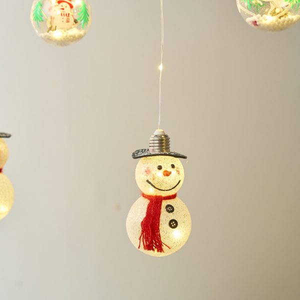 Гирлянда штора снеговички и шарики 3м 3 ватт