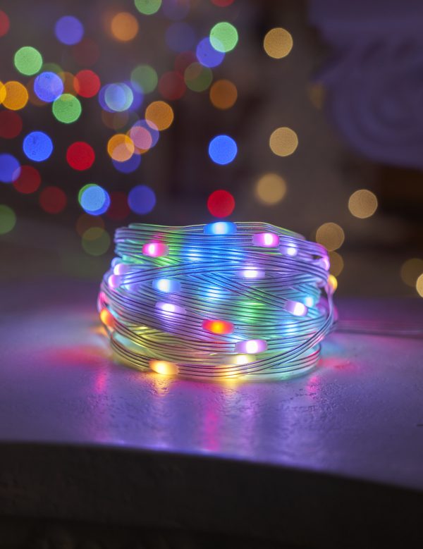 RGB гирлянда роса USB