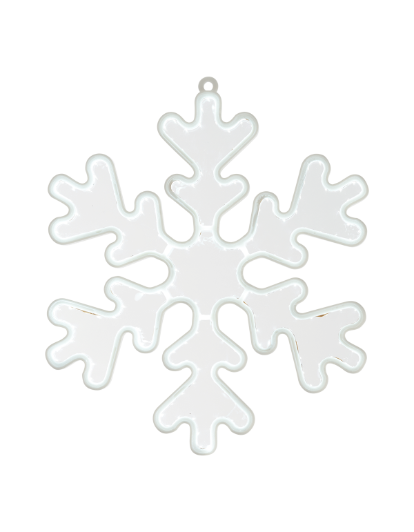 Светодиодная новогодняя фигура снежинка белый